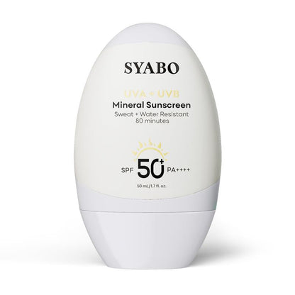 Mineral Sunscreen, SPF 50+ Sunscreen Lotion with Zinc Oxide, Water Resistant Face Sun Cream, Calms Sensitive Skin and Acne-Prone Skin, Broad Spectrum UVA/UVB Sun Protection, 1.7 FL OZ skin repair hydrate moisture moisturizing Facial Moisturize