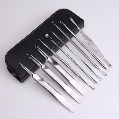 Blackhead Removal Kit, 9 Counts/set Blackhead Remover Kit, Acne Pimple Pimple Popper Tool Kit, Zit Extraction Tools, Blackhead Remover Tools, Pore Extractor, Skincare Products