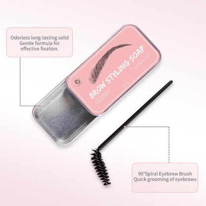 Eyebrow Setting Cream, Long Lasting Eyebrow Gel with Brush, Professional Eyebrow Makeup Tool for Women & Girls Daily Use