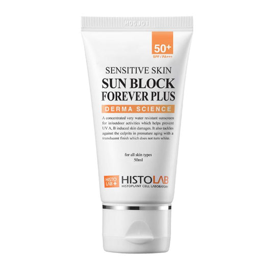 Histolab Sensitive Skin Sun Block Forever Plus [SPF 50+/PA+++]- Facial Sunscreen & Sun Care for Gentle Skincare (Hypoallergenic)