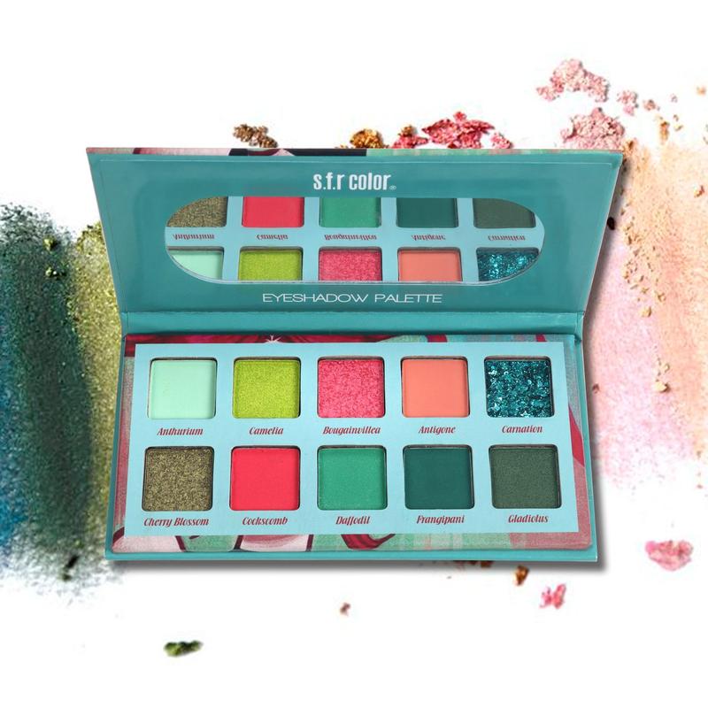 10 Color Matte & Glitter Eyeshadow Palette, Long Lasting Shimmering Eye Shadow, High Pigmented Blendable Eyeshadow Powder, Colorful Eye Makeup Products