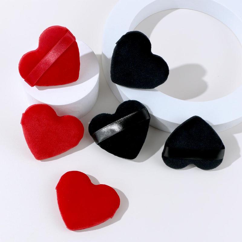 Heart Shaped Mini Makeup Puffs, 6pcs Soft Makeup Sponge Puffs, Professional Makeup Tools For Face