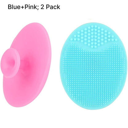 Manual Silicone Face Massage Brush, 2pcs Mixed Color Face Scrubber Massage Brush, Facial Skin Care Tool, Skincare Product for Women