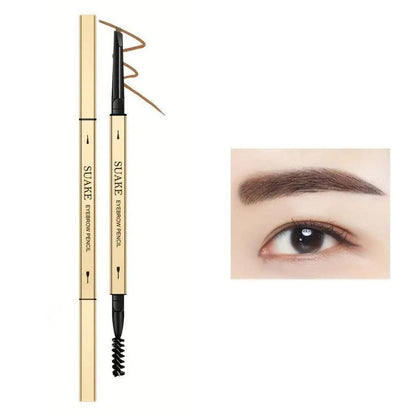 Double-ended Eyebrow Pencil with Eyebrow Brush, 5pcs/set Waterproof Long Lasting Eyebrow Pencil, Brow Styling Makeup Brush Set