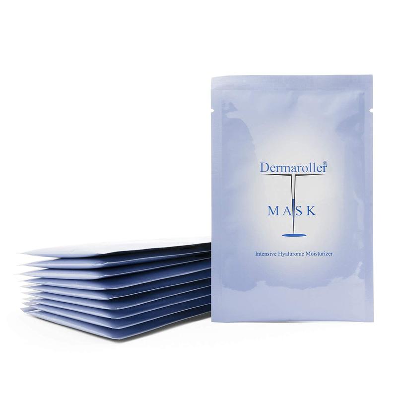 Dermaroller, Silk Face Masks Intensive Hyaluronic Acid Moisturizer with Matriyxl 3000 Tocopherol Boost Collagen Hydrate Dry Skin Reduce Fine Lines Wrinkles SingleUse Masks  pack 10 Moisture Skincare