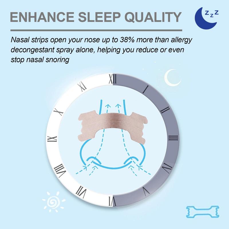 Nasal Strips, Breathable Nasal Patch Helps Stop Snoring and Instant Nasal Congestion Relief