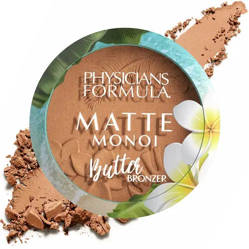 Physicians Formula Matte Monoi Butter Bronzer Matte Bronzer Powder Face Makeup, Dermatologist Tested, Vegan, Deep Bronzer Cosmetic Smooth