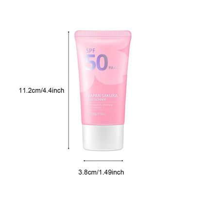 Comfort?Hydrating Sakura Sunscreen, 2pcs/set Moisturizing Sunblock, Facial Skincare Product for Daily Use