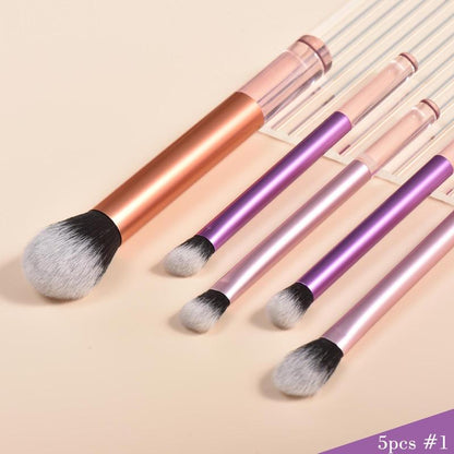 Makeup Brush with Clear Handle, Versatile Soft Makeup Brushes for Foundation, Powder, Concealers, Eye Shadows, Blush, Lip Balm, Brushes with Soft Bristles & Comfortable Grip for Beginners, Cosmetic Brush Set