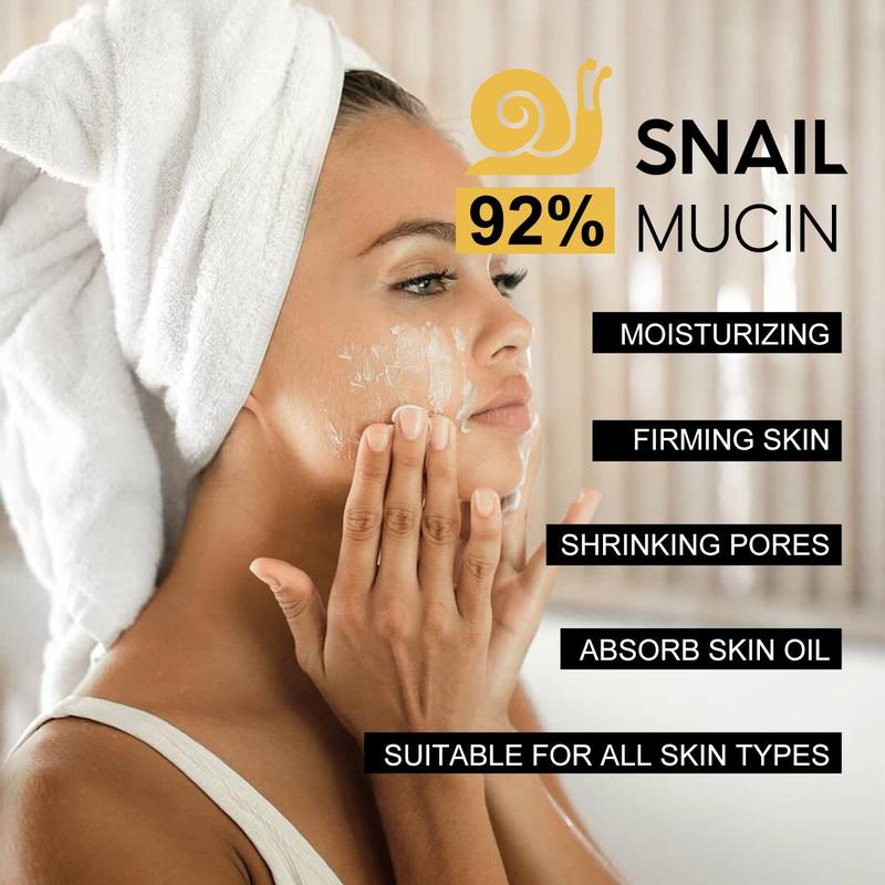 50ml Snail Mucin All in One Cream, Moisturizing Skin Care Product, Deeply Hydrate & Nourish Lotion for All Skin Types