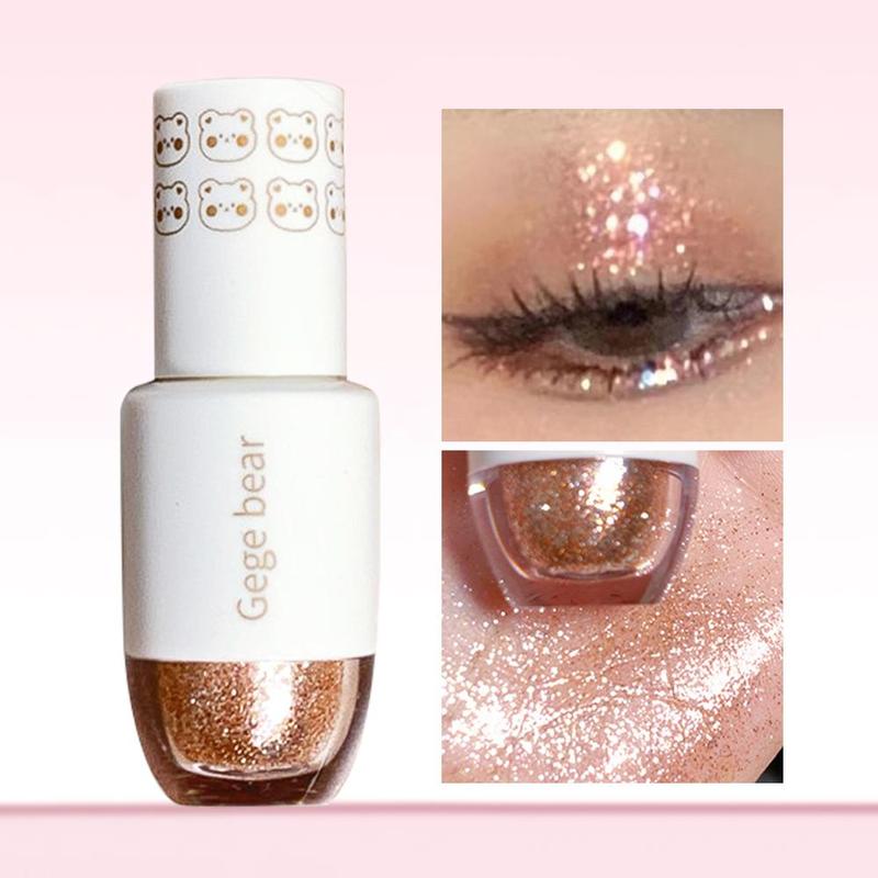 Glitter Liquid Eyeshadow, Shimmering Eye Shadow, Long Lasting Glittering High Pigmented Eyeshadow, Sparkling Highlighting Liquid Stick