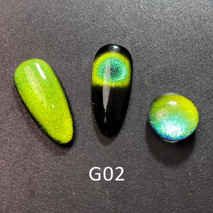 5pcs/lot Galaxy Color Shifting Cat Eye Gel Nail Polish Set Magnet Polish