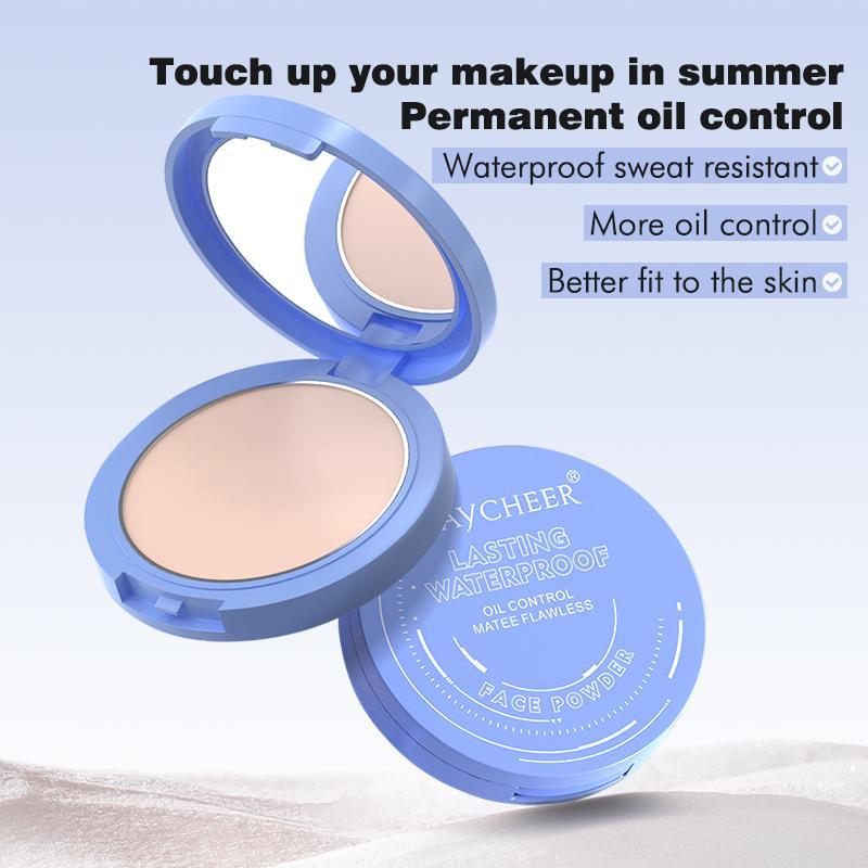 Long-lasting Oil Control Pressed Powder for Summer Gift, 1/3 Counts Matte Flawless Makeup Setting Powder, Summer Back To School Makeup Cosmetic, Makeup Products