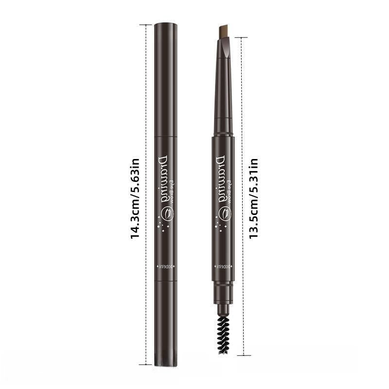 Double-ended Eyebrow Pencil, 1 Count Waterproof Long Lasting Eyebrow Pencil, Brow Styling Brush, Brow Shading & Filling Pencil, Brow Brush Makeup Tool, Eye Makeup Products