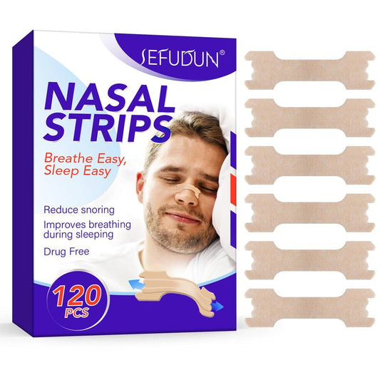 Nose Strips for Enhancing Breathing, 120pcs/box Nasal Strips for Snoring Relief, Drug-free Nose Strip for Men & Women