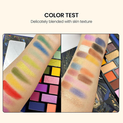 32 Colors Glitter Eyeshadow Palette, 1 Set Shimmering Eyeshadow Makeup Product, High Pigmented Glittering Blendable Eyeshadow Powder