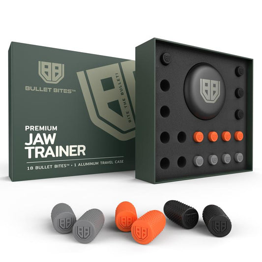 BULLET BITES Jaw Trainer | Ultimate Gym Companion | Chisel Jawline | Activates All Facial Muscles | 3 Resistance Levels