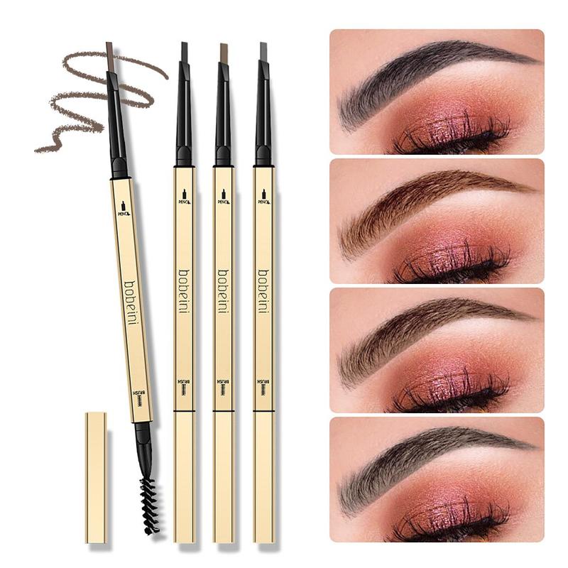 Double-ended Eyebrow Pencil with Brush, 1 Count Waterproof Long Lasting Eyebrow Pencil, Brow Shading & Filling Pencil