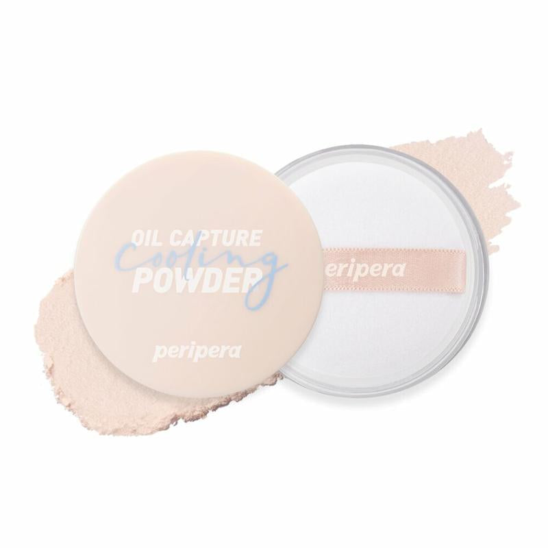 Peripera Oil Capture Cooling Powder, Mattifying Face Powder, Oil Control Powder, Lightweight Cooling Powder, Shine-Free Finish, Makeup Setting Powder, Korean Beauty, Long-Lasting Oil Absorbing Powder