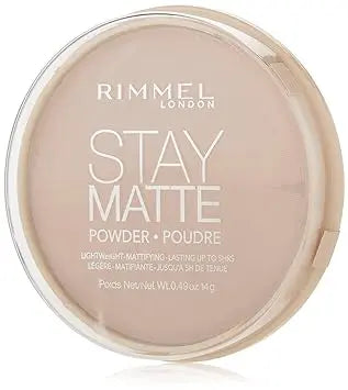 Rimmel London Stay Matte - 003 Natural - Pressed Powder, Lightweight, High Coverage, Shine Control, 0.49oz Makeup Flawless