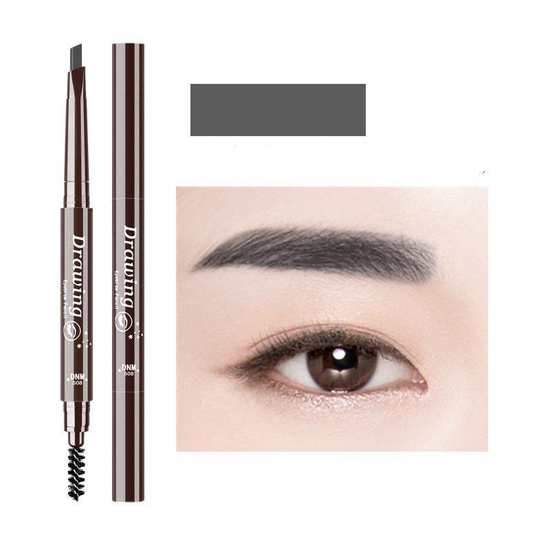 Double-ended Triangular Eyebrow Pencil With Brush, 1 Count Natural And Easy-to-pigment Eyebrow Pencil, Eye Makeup Product