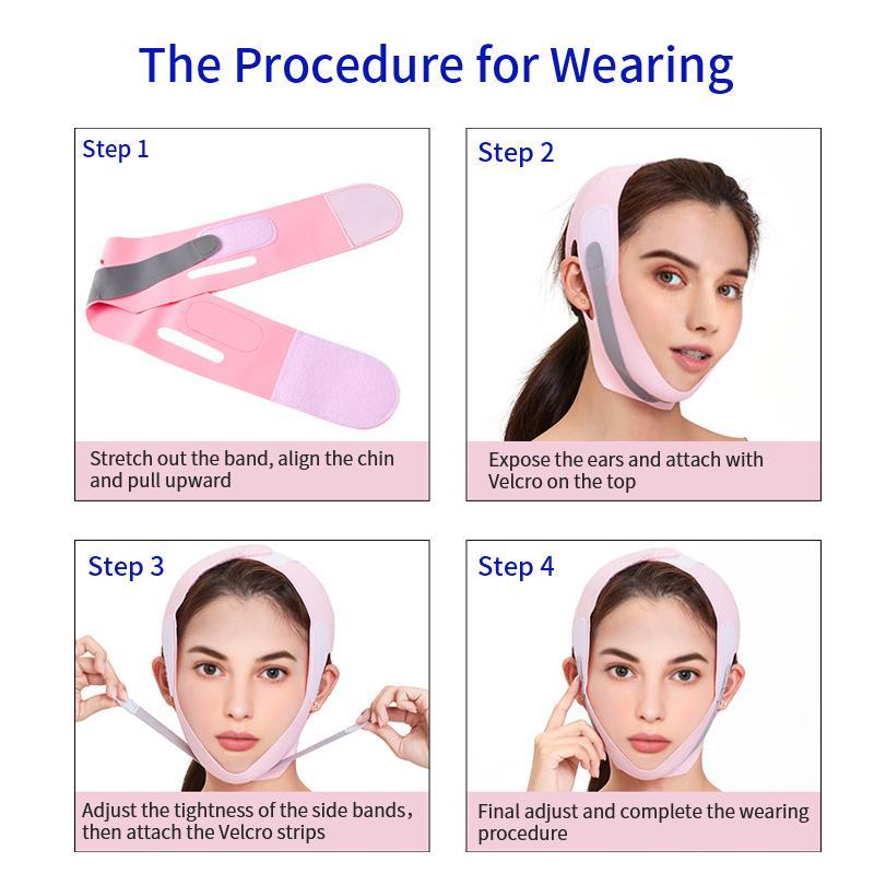 V-shaped Face Lifting Bandage, 2pcs Facial Skin Firming Straps, Facial Slimming & Massage Tools for Women