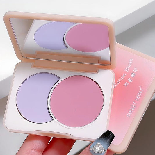 Long Lasting Two Colors Blush, Natural Blush For Daily Makeup, Lightweight Soft Color Shadow Blush