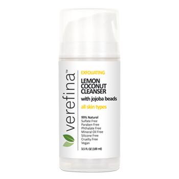 Verefina Lemon Coconut Exfoliating Facial Cleanser with Jojoba Beads